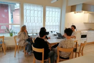 Elever sjunger på workshop i Varberg