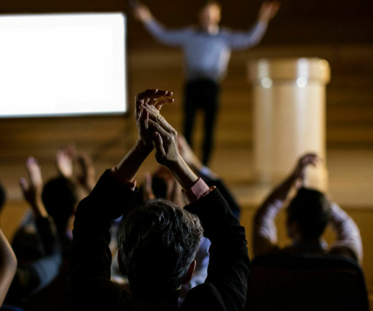 Applåderande publik