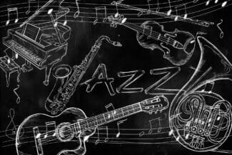 Instrument ritad med krita