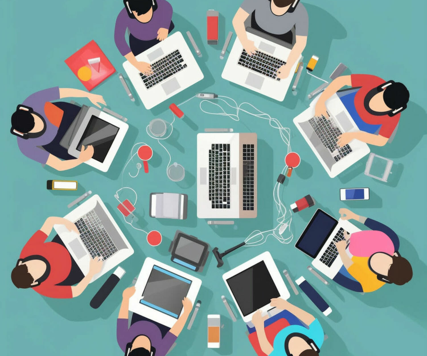 OWDiscrod Generate an image of a group of teenagers seen from a e0c85262-bf5f-4845-b403-c63e7bdb00a0