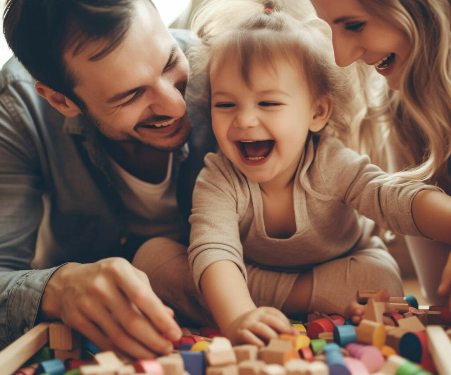 Imagine a heartwarming scene where two loving adults