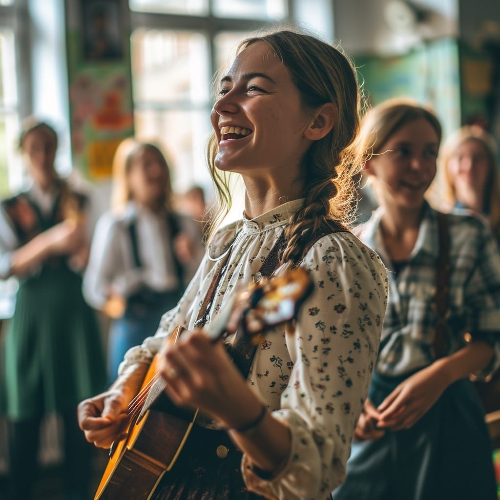 Kreativitetsboost för Lärarkåren teachers swedish school adult woman and men giutar