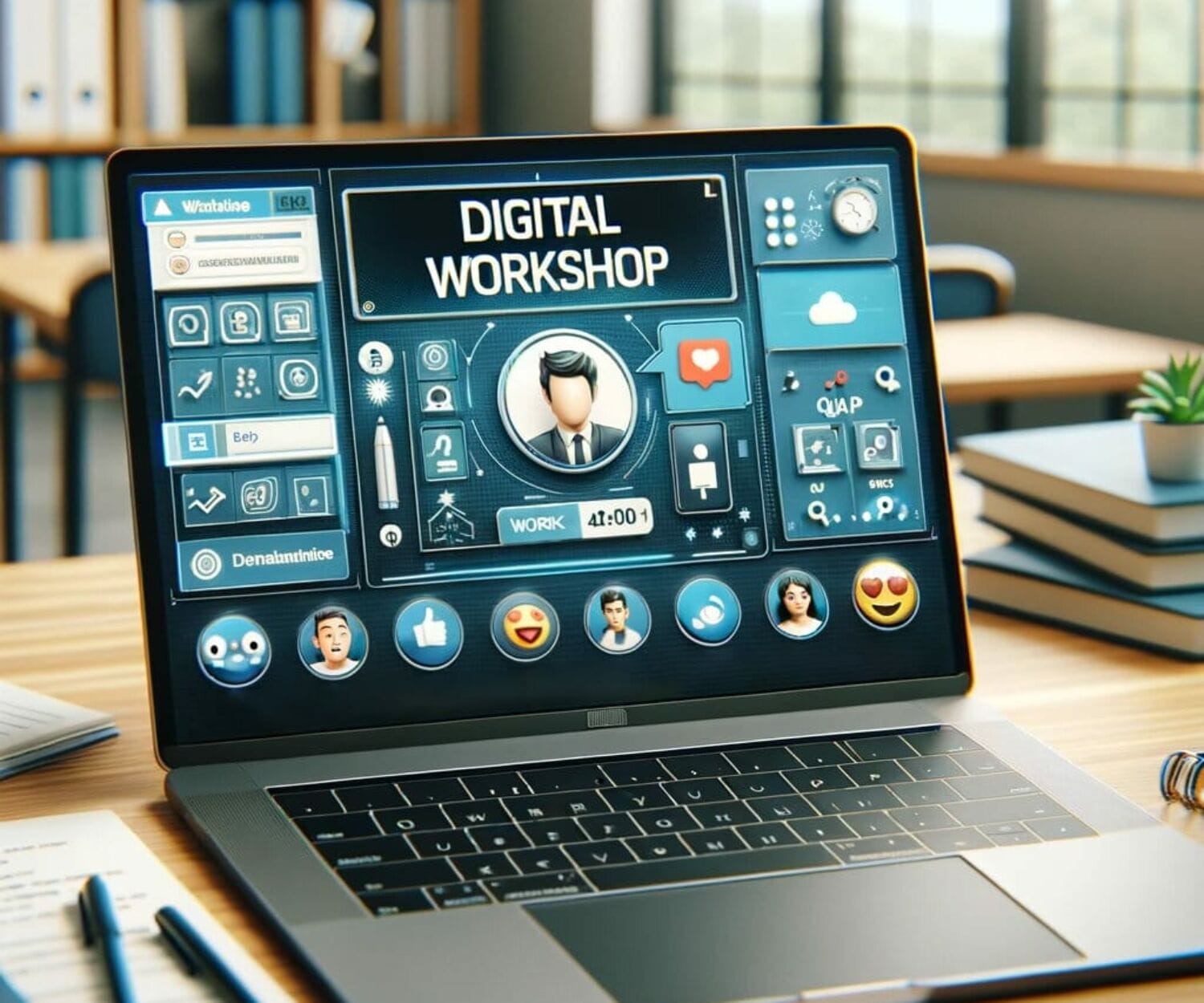 En dator som visar ett mötes program