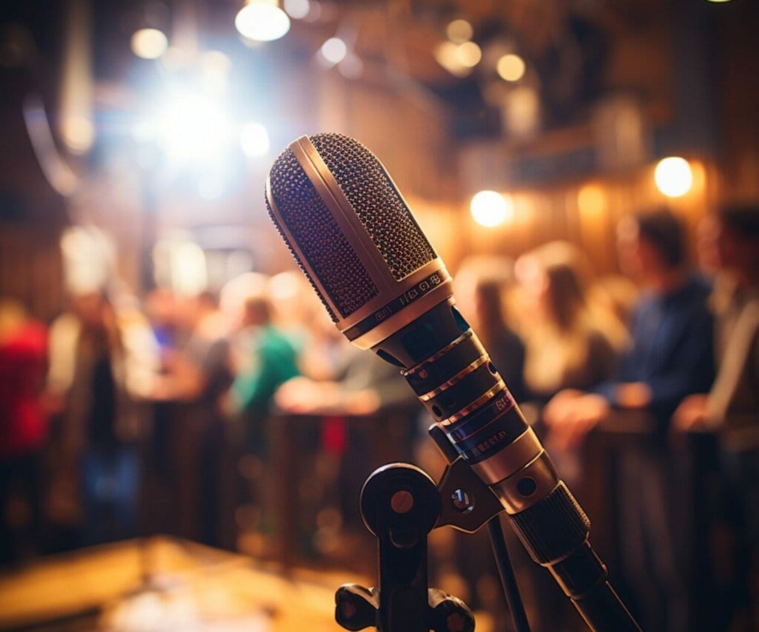 Tim Lindfors 7 En studiomikrofon som står i centrum av ett klassrum