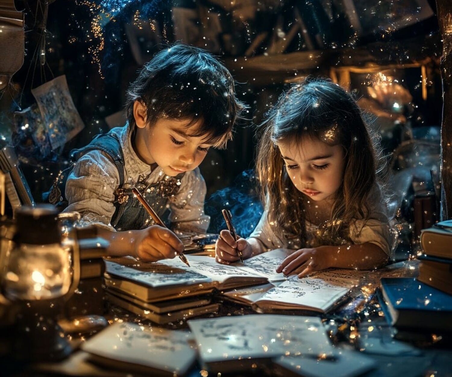 författar workshop skriva sagor läsglädje AI bild